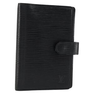 LOUIS VUITTON Epi Agenda PM Day Planner Cover Black R20052 LV Auth BA8369